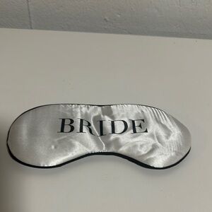 Bride Sleep Mask in Silver and Black